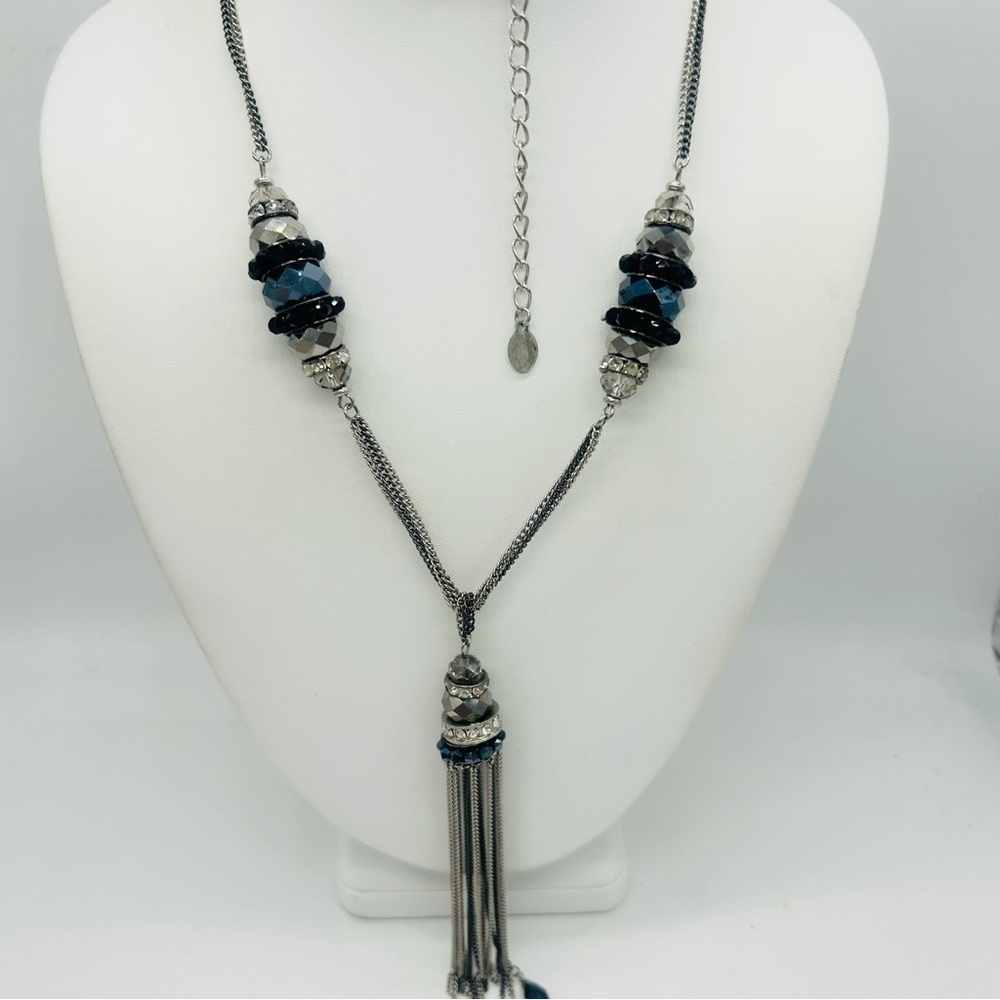 Ali Khan NY Beaded Tassel Necklace